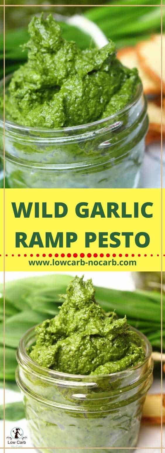 Wild Garlic Ramp Pesto #wildgarlic #pestp #ramp #lowcarb #keto #paleo #fitfood #healthyfood #healthyrecipe #springfood 