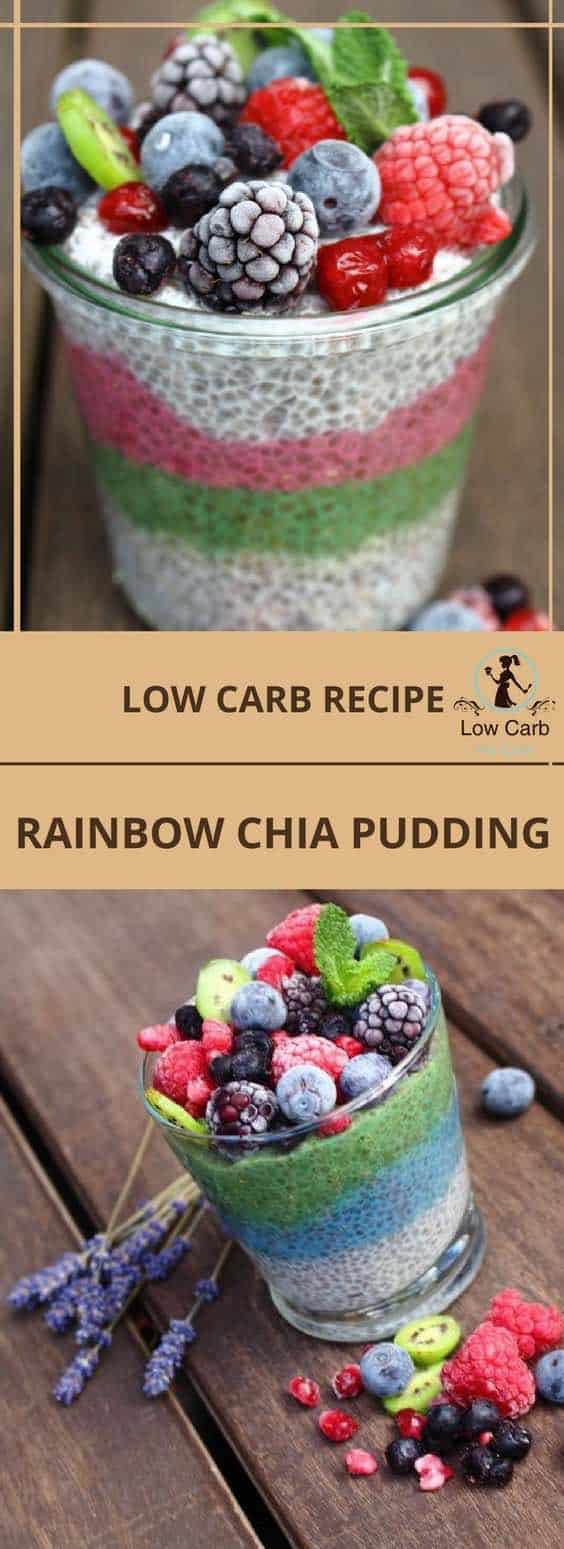 Rainbow Chia Pudding #chia #pudding #keto #paleo #rainbow #healthyfood #fitfood #ketokids #party 