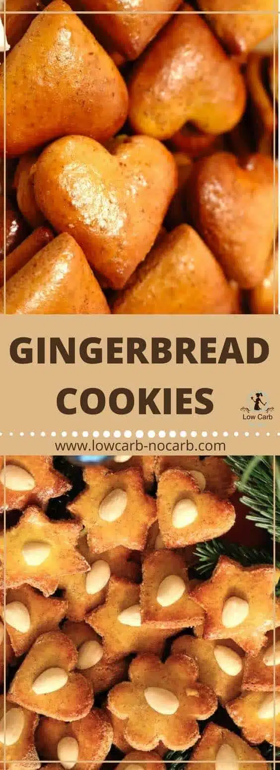 Low Carb Gingerbread Cookies #lowcarb #keto #paleo #xmas #gingerbread #cookies #holidays #healthyfood #fitfood