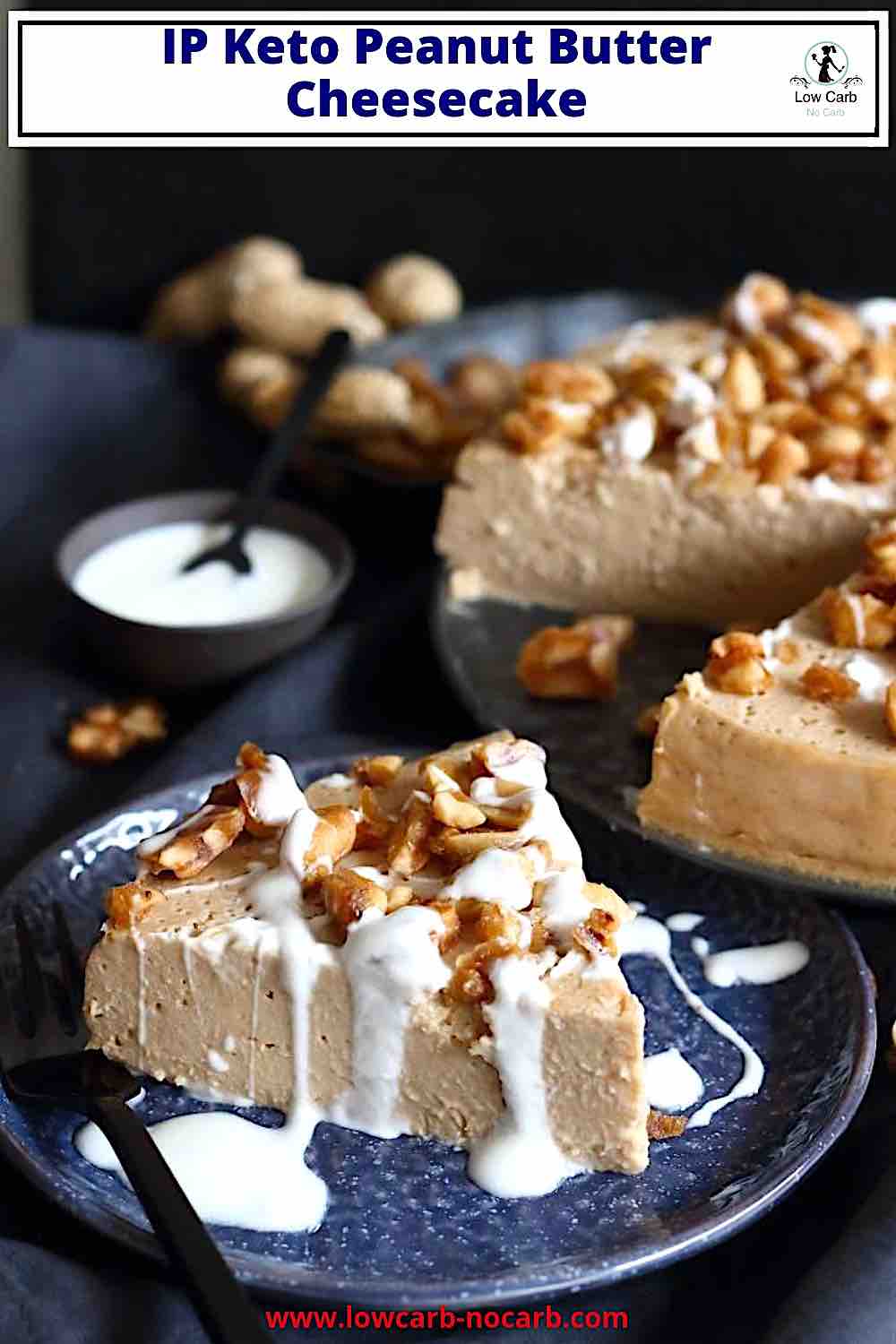 Easy Keto Peanut Butter Cheesecake Instant Pot #Easy #Keto #PeanutButter #Cheesecake #InstantPot