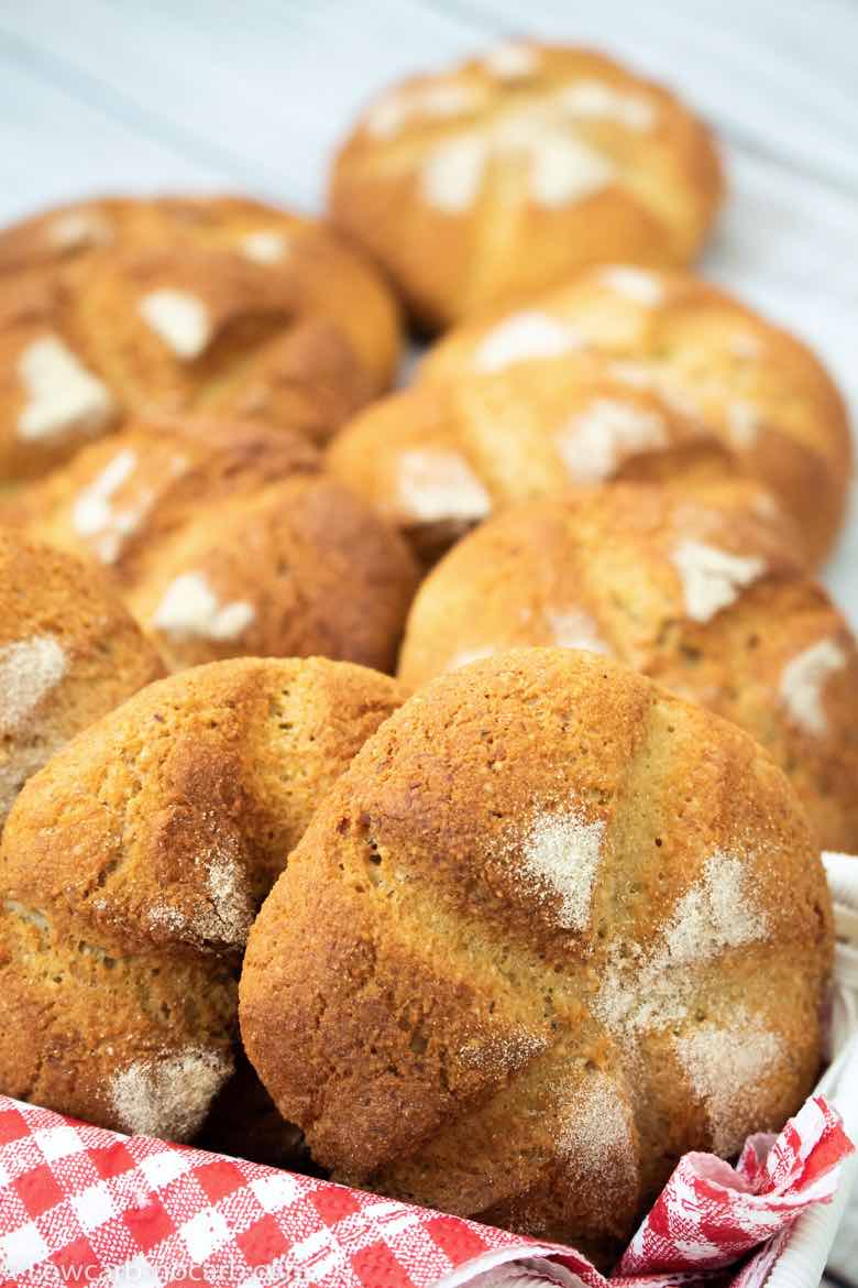 Keto Fiber Bread Rolls Recipe buns spread around