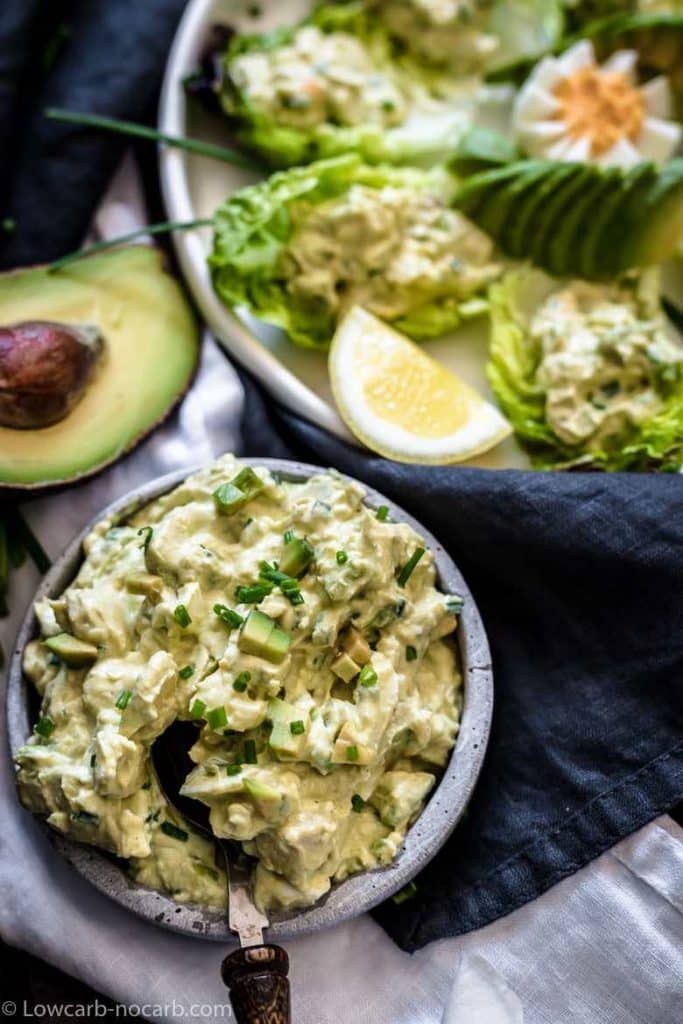 Keto Avocado Egg Salad Creamy and easy  Low Carb No Carb
