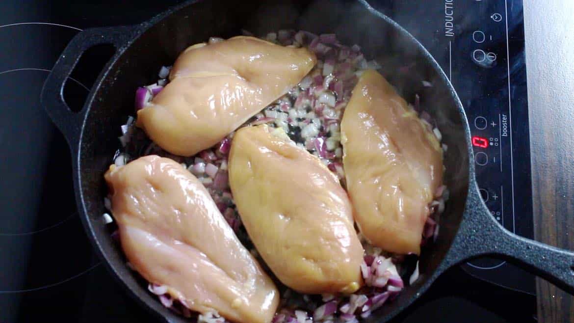 Chicken with onion