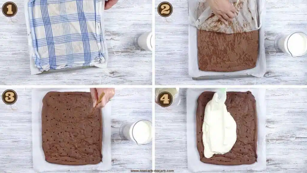 Filling up The Low Carb Swiss Roll Cake