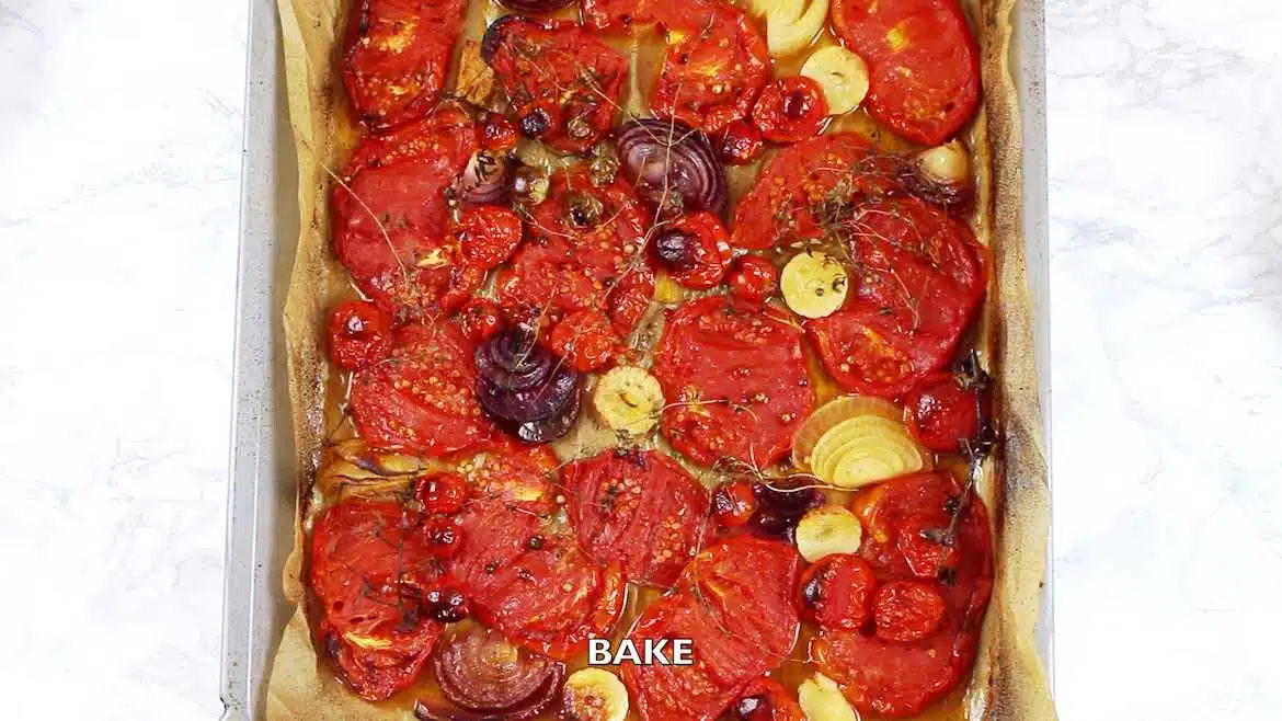 baked vegetables for a low Carb Basil Soup