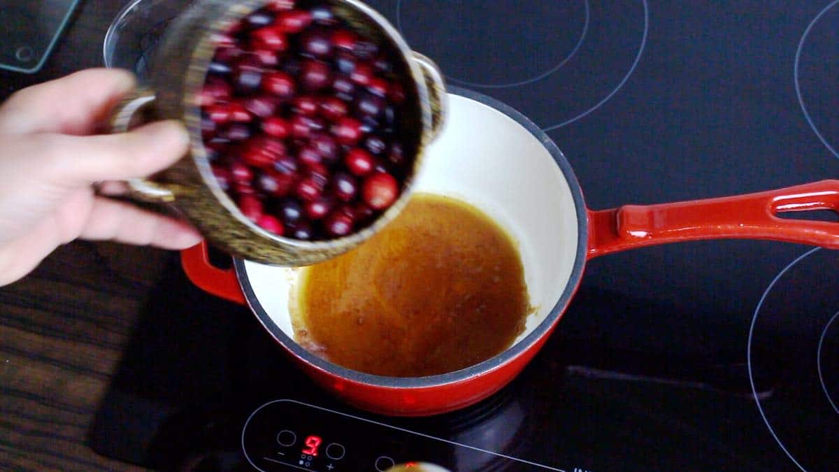 healthy cranberries added ti a brown sugar