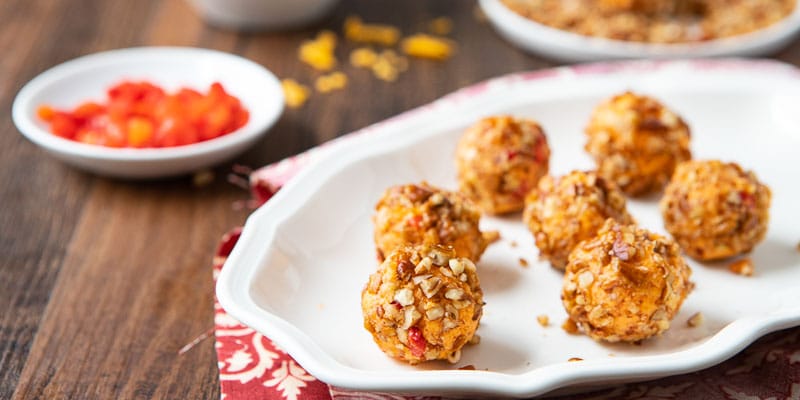 Keto appetizer bites on a white plate