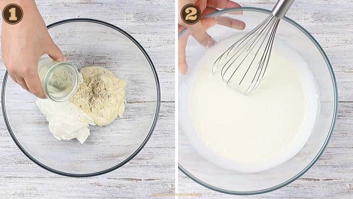 Preparing Jogurt - Mayo dressing