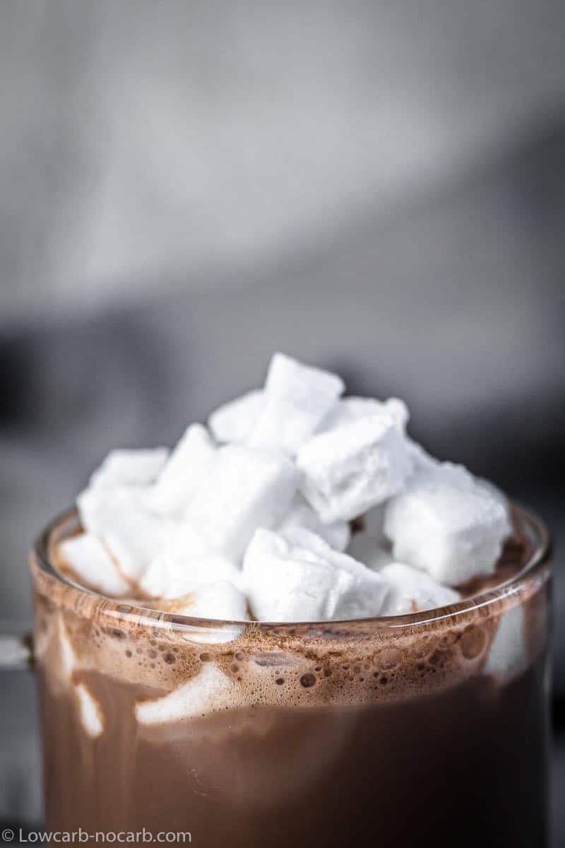 Sugar Free Marshmallows on a hot chocolate
