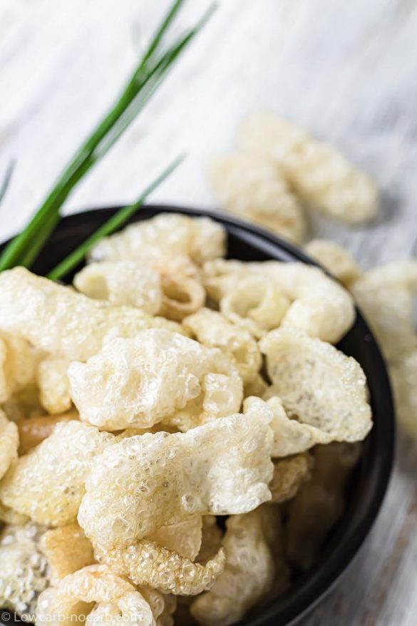 Air Fryer Homemade Pork Rinds Chicharrones - Low Carb No Carb