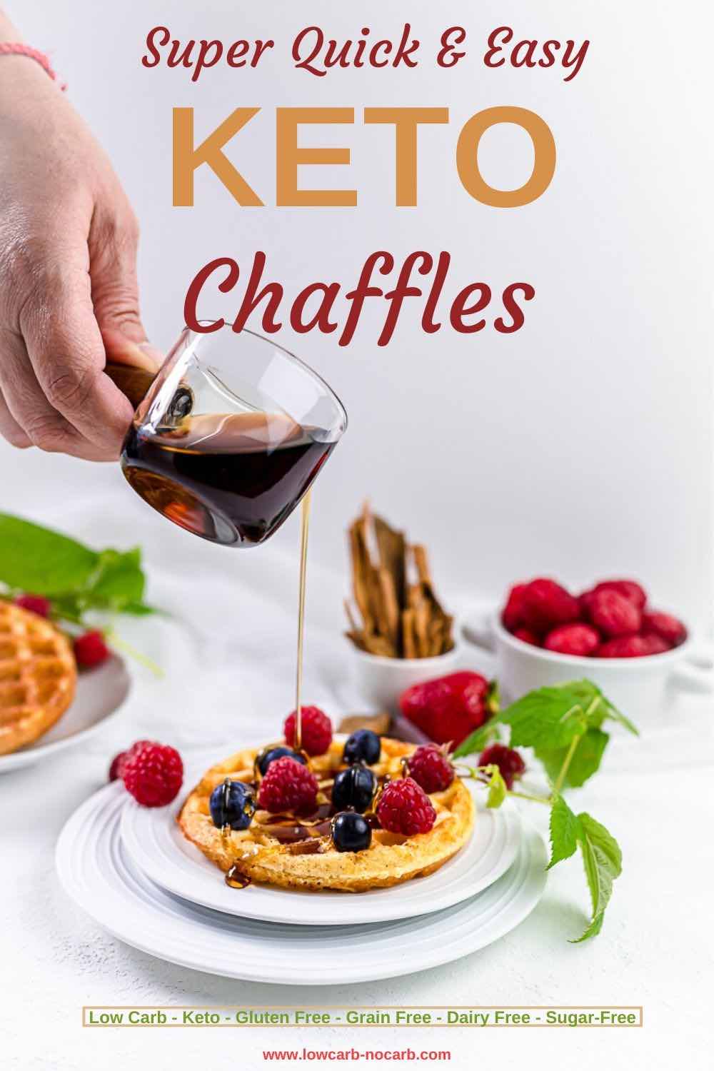 Chaffles - cheese and eggs waffles