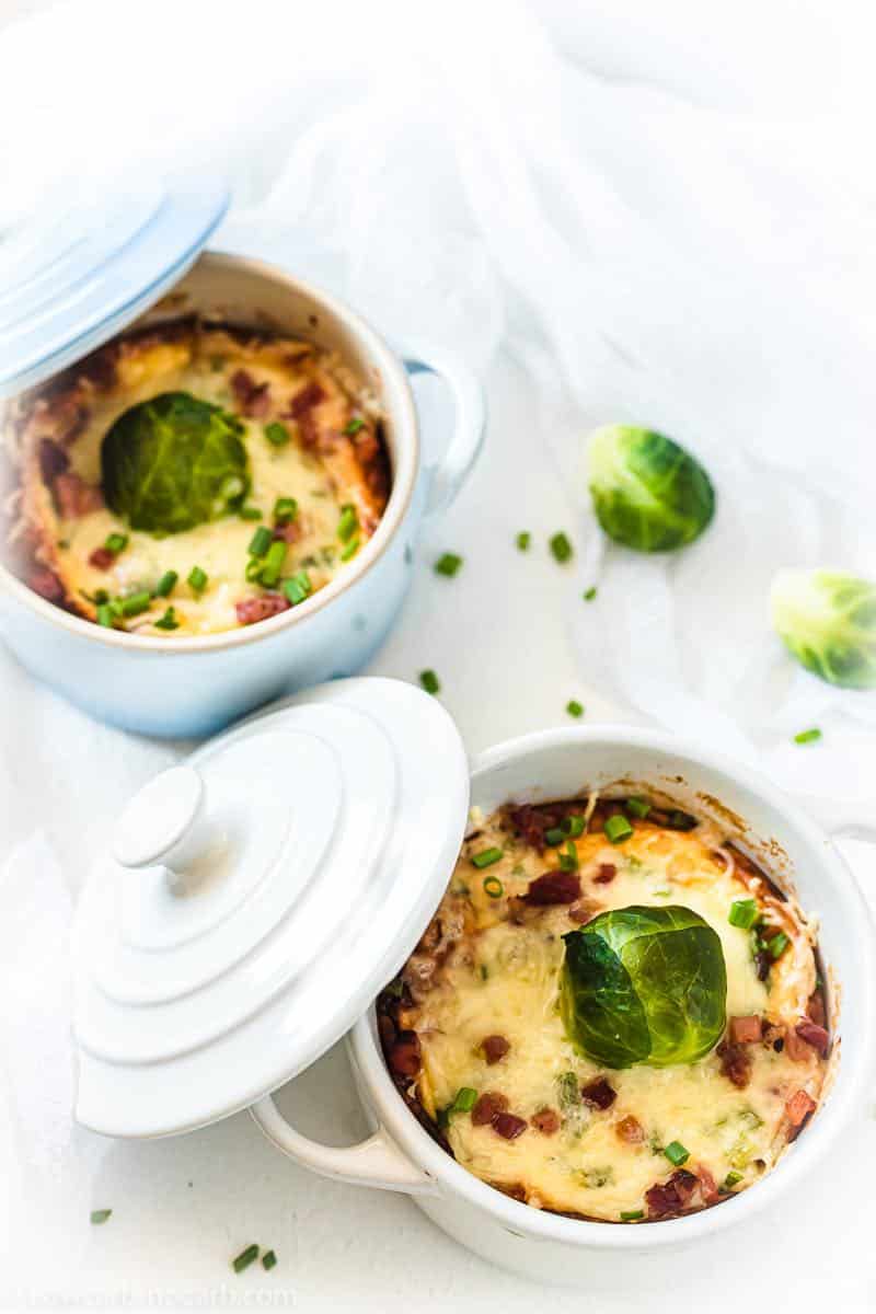 Keto Bacon & Cheese Brussel Sprouts Mugs