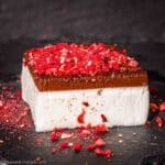 Low Carb Ptichye Moloko Jelly with raspberries