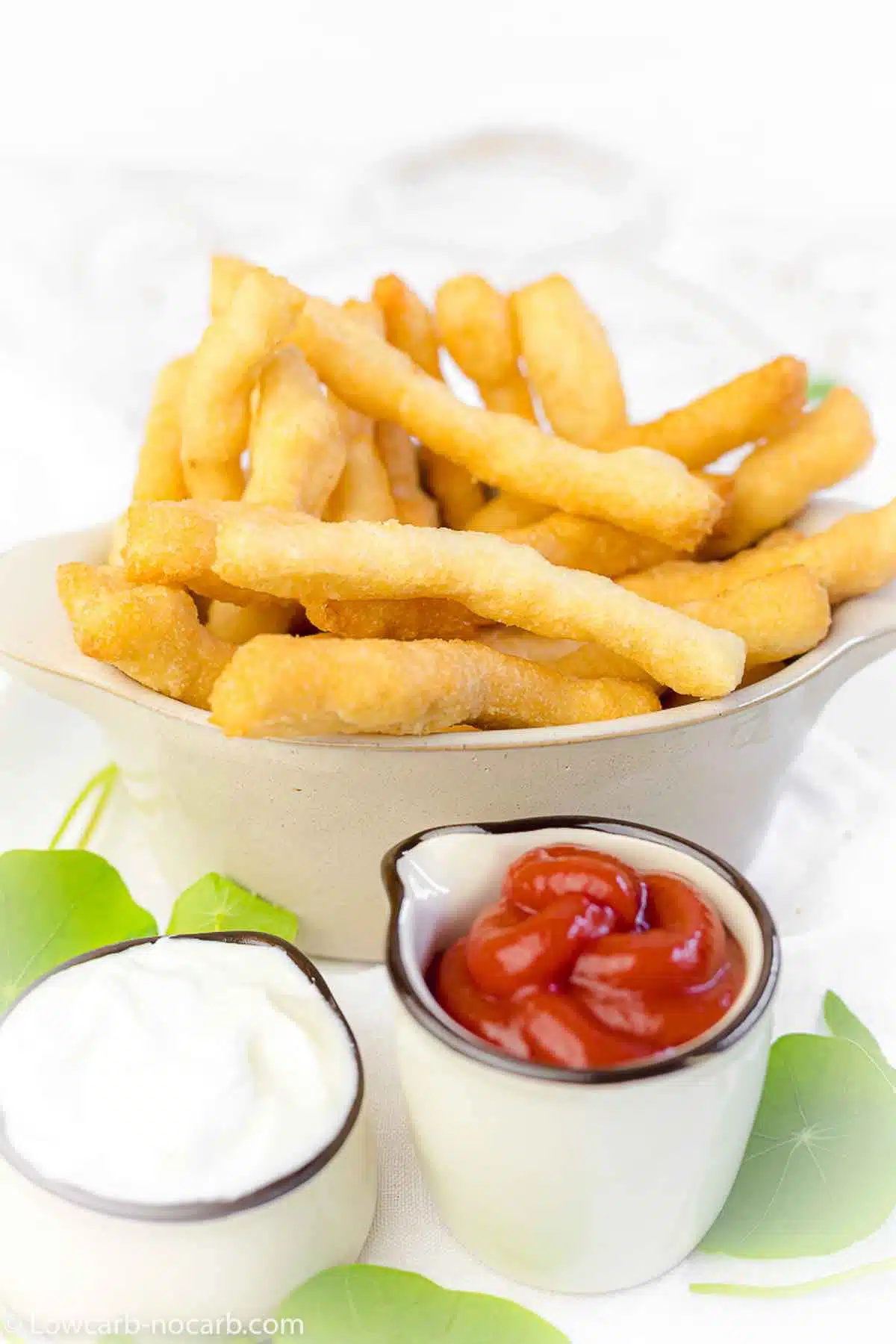 Nut Flour French Fries served with ketchup and mayonnaise