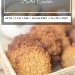 Low Carb Butter Cookies placed into the cream thread basket