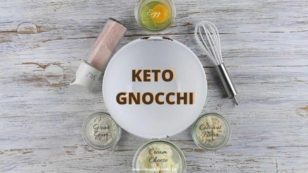 Easy Keto Gnocchi ingredients ready to be mixed