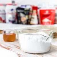 Keto Sugar Substitutes with brands in the background