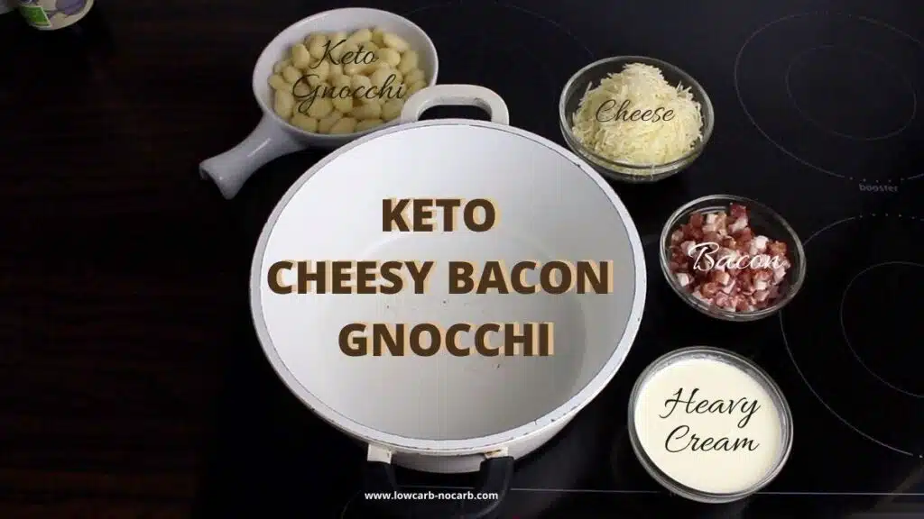 Keto Gnocchi Bacon Alfredo ingredients needed