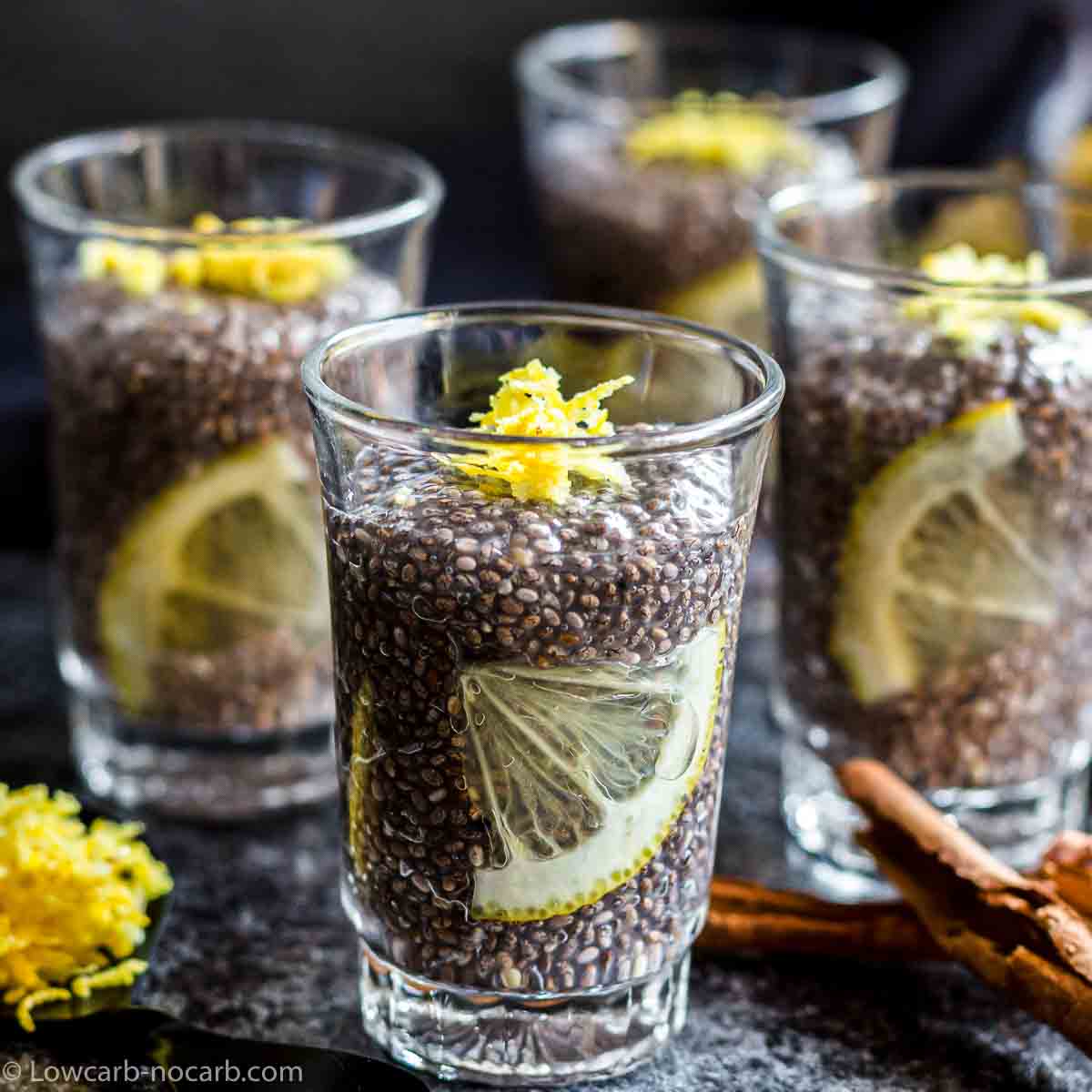 Coconut Pudding without milk in a shot glasses