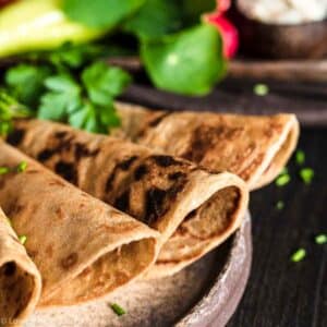 Keto Flat Bread rolled