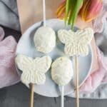 Keto Mini Popsicles served on a mini plate