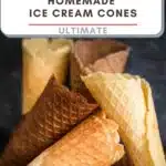 No Sugar Ice Cream Cones with grey background