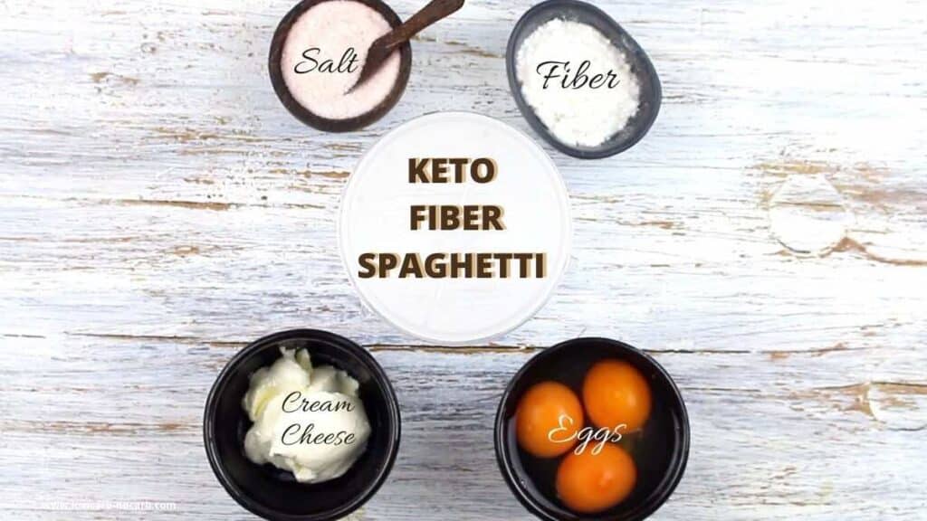 Low Carb Pasta Spaghetti ingredients listed