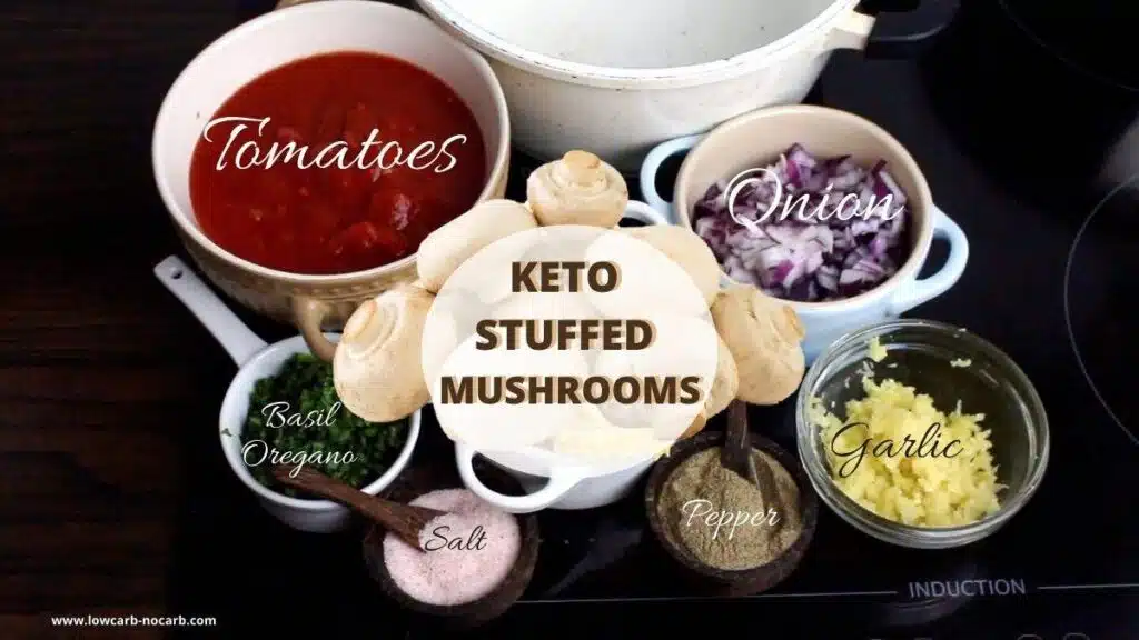 Low Carb Stuffed Mushrooms ingredients needed