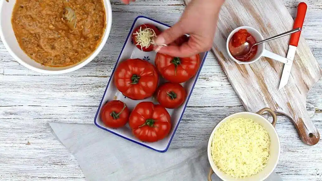 Keto Tomato Recipes filling with cheese