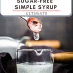 Low Carb Syrup dripping into the glass jar