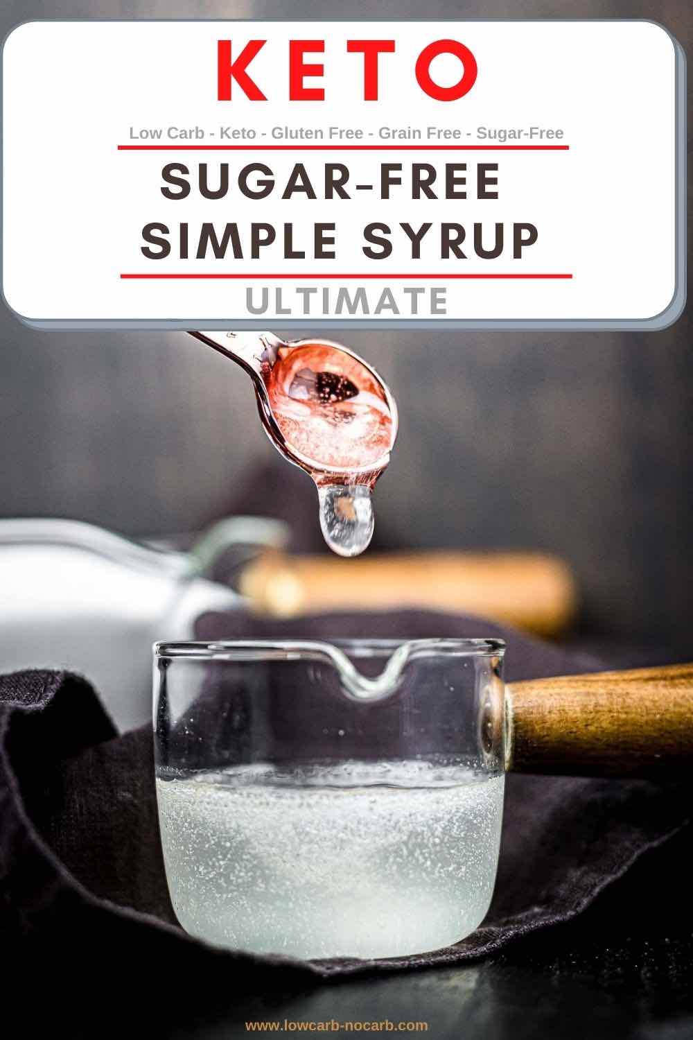 Low Carb Syrup dripping into the glass jar