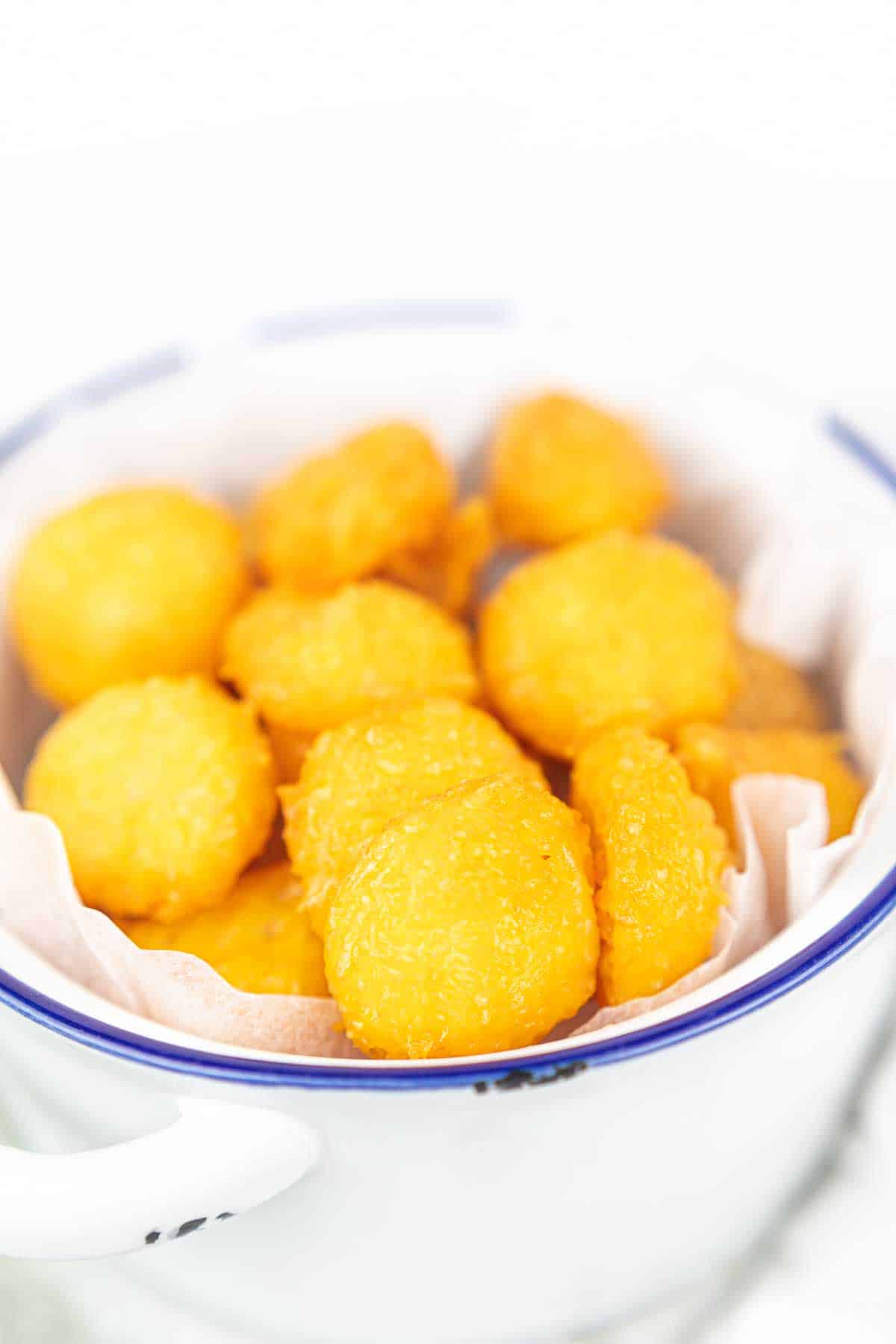 Cheese Puff Balls ready to serve