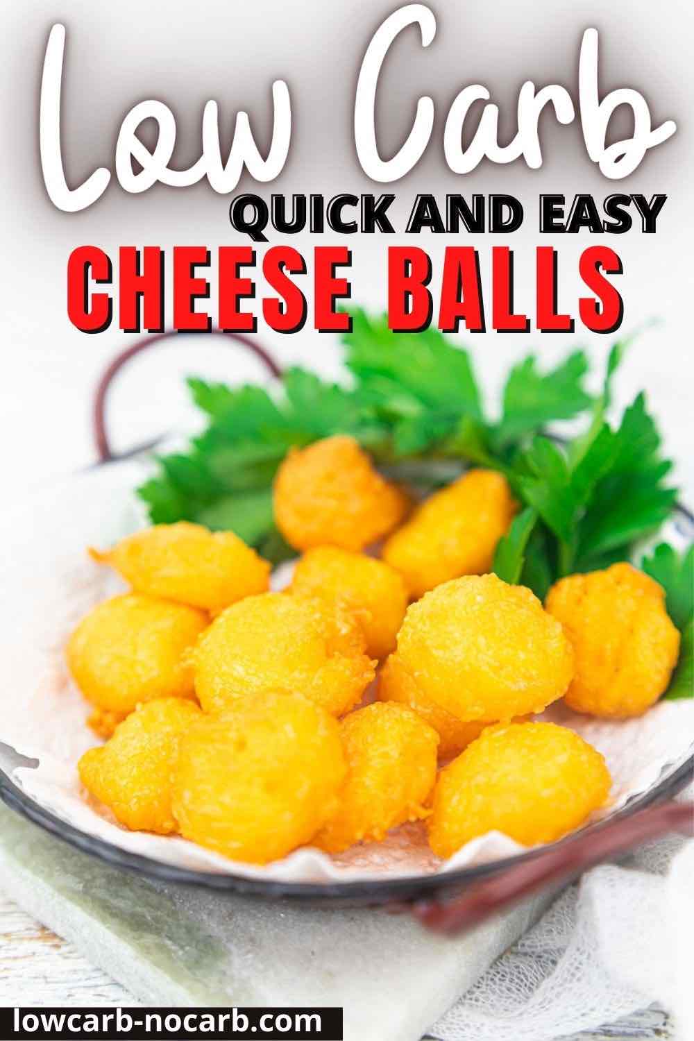 Fried Cheese Balls in a bowl with parsley