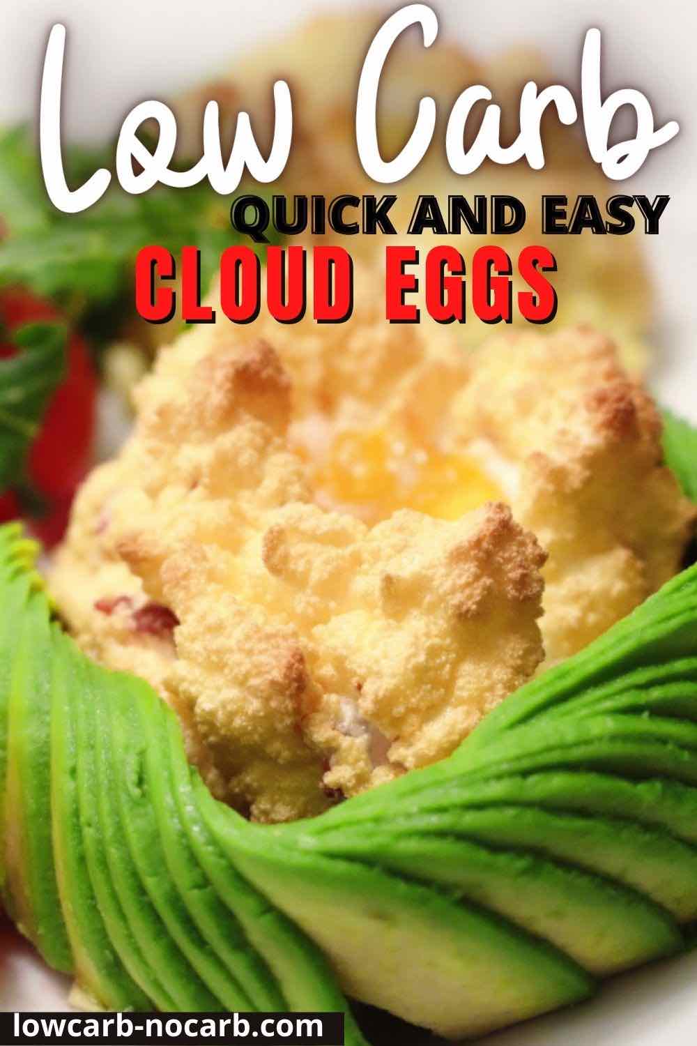 Egg Cloud with avocado slices
