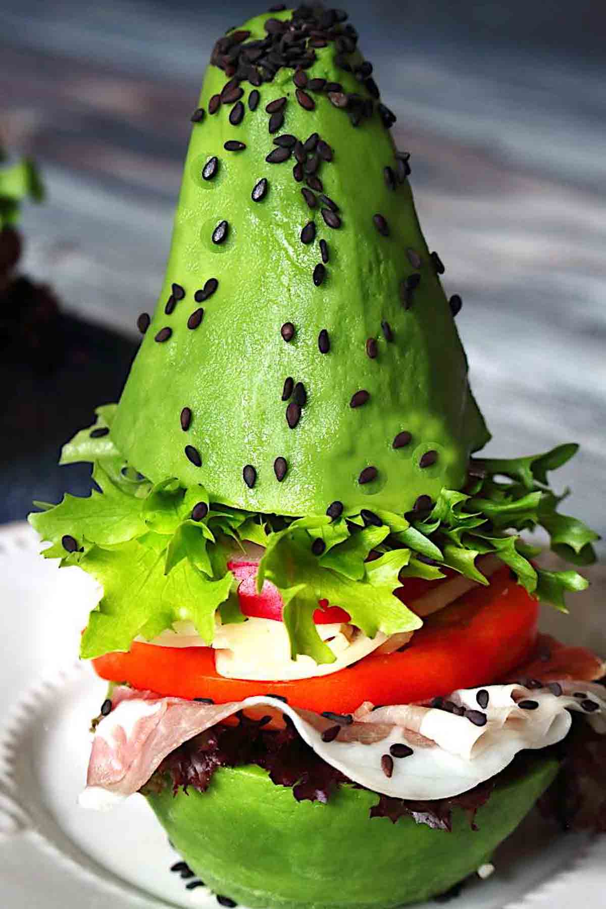 Avocado as a bun for Burgers.