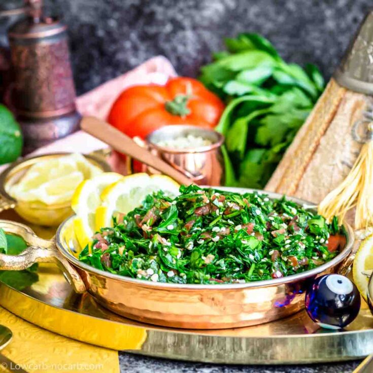 Lebanese Tabbouleh Salad in a bow.