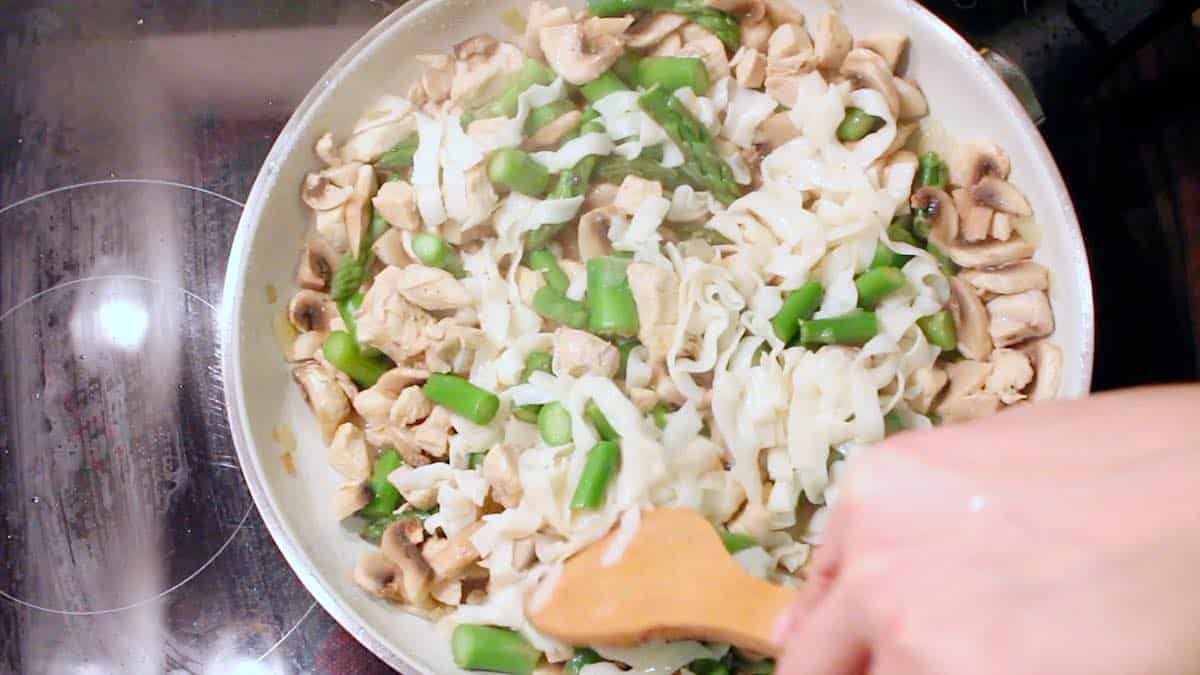 Shirataki Noodle Recipe adding Tofu shirataki in.