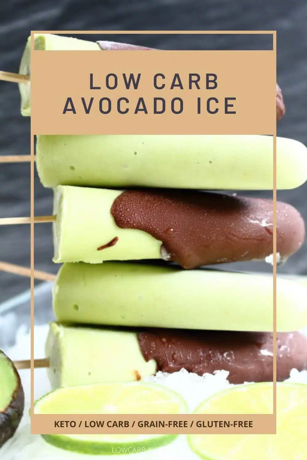 Best Popsicles made with avocado on top of each other.