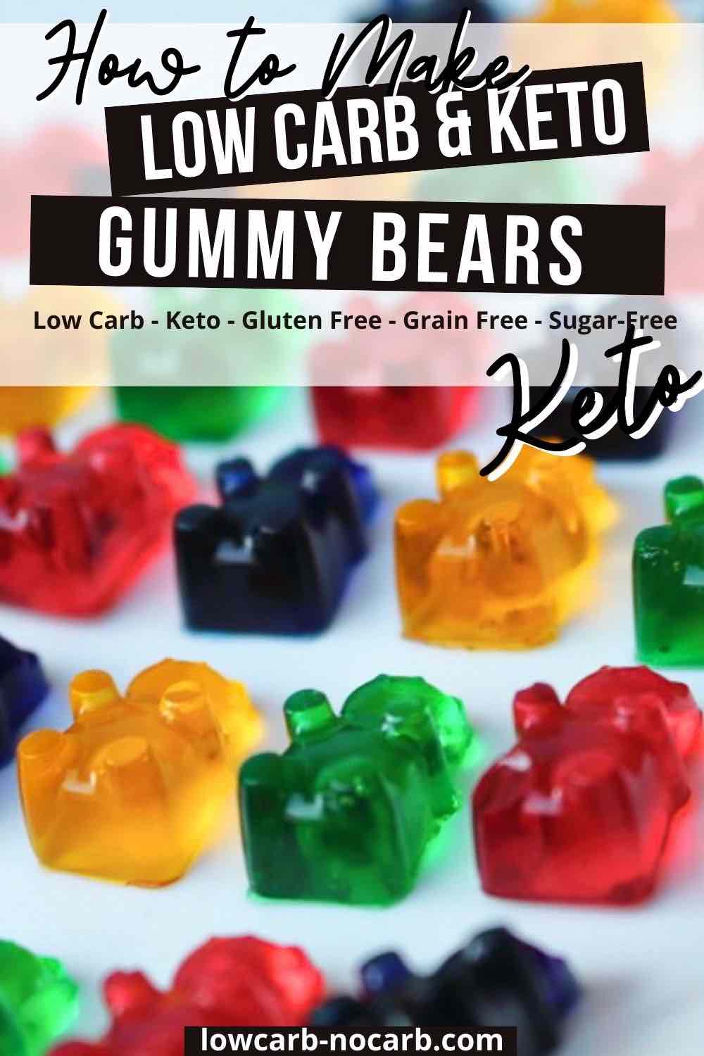 Gummy Bear Recipe layered on a board.