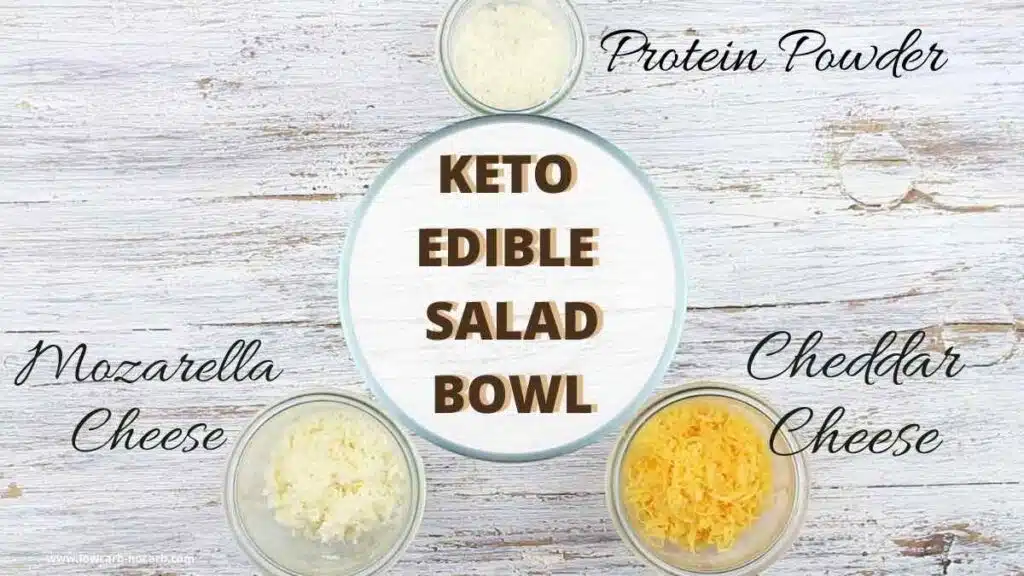 Keto Taco Salad cheese bowl ingredients needed.