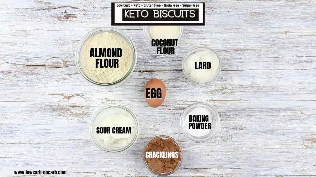 Keto Biscuit Recipe ingredients needed.
