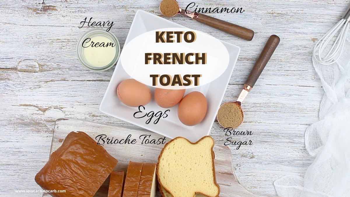Keto French Toast Recipe ingredients needed.
