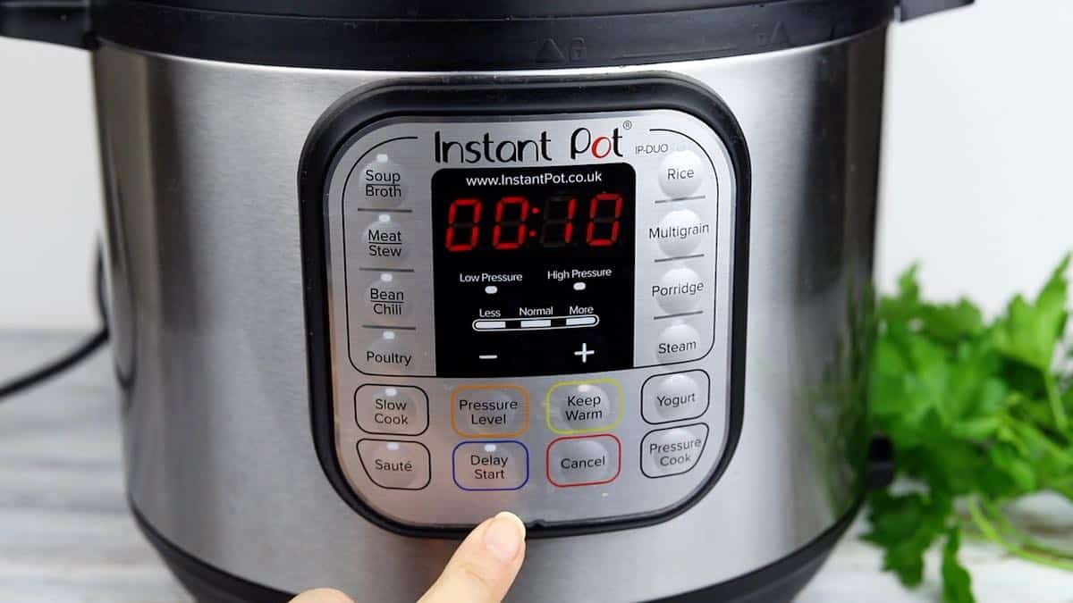 Cooking Frozen Chicken setting the time.