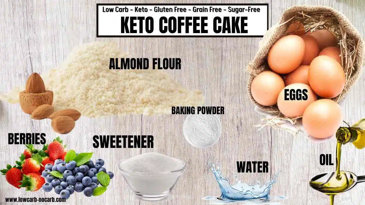 The Best coffee Cake Recipe ingredients needed.