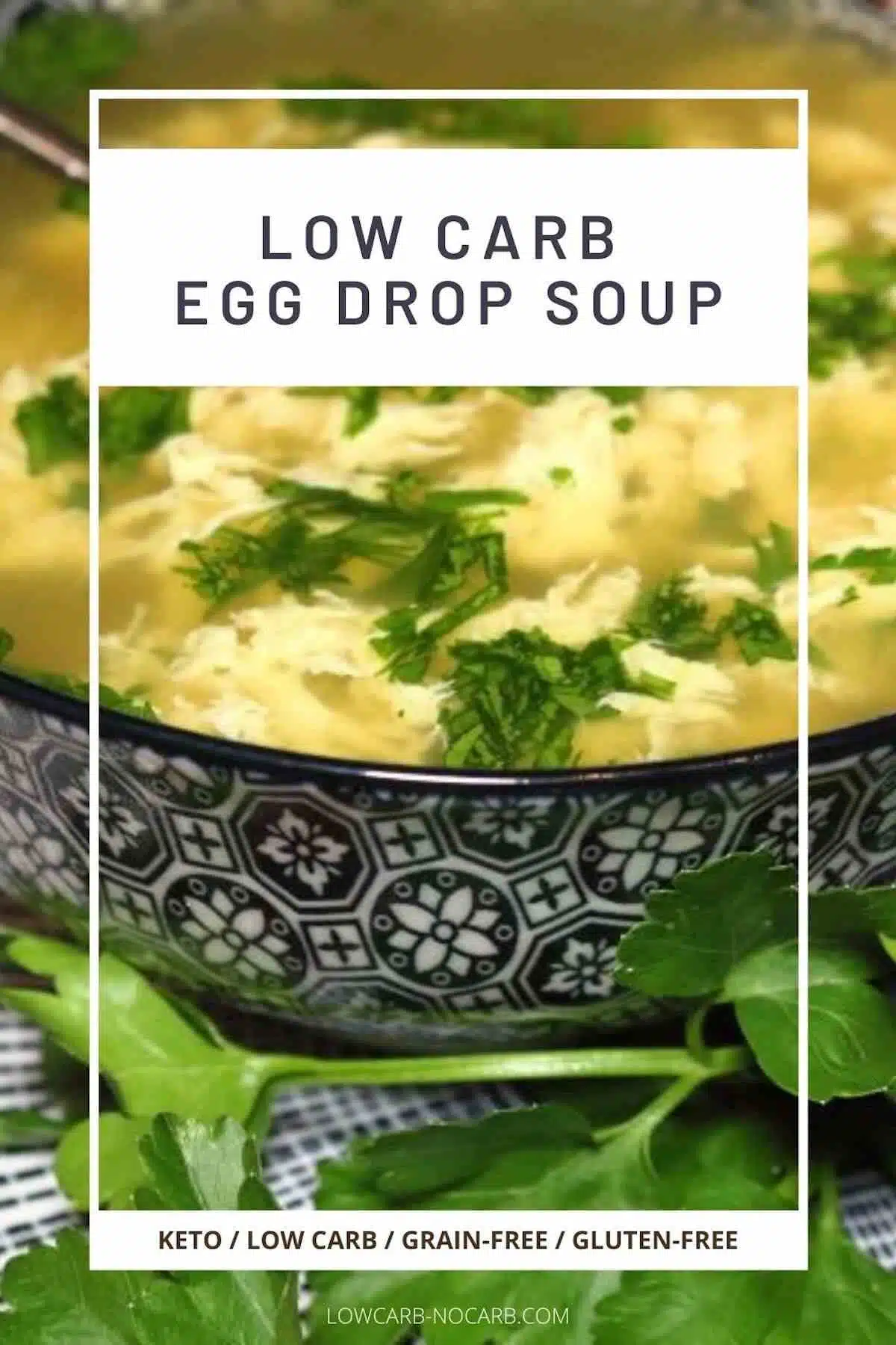 bowl of keto egg drop soup.
