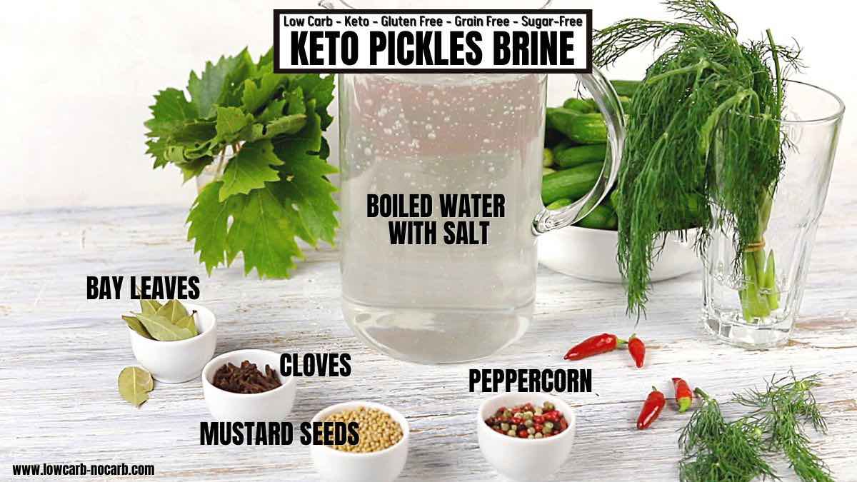 Ingredients needed for pickle brine.