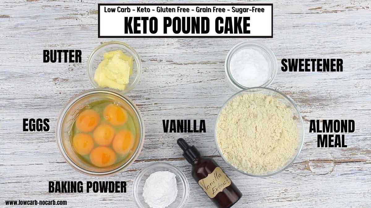 Almond Flour Cake ingredients needed.