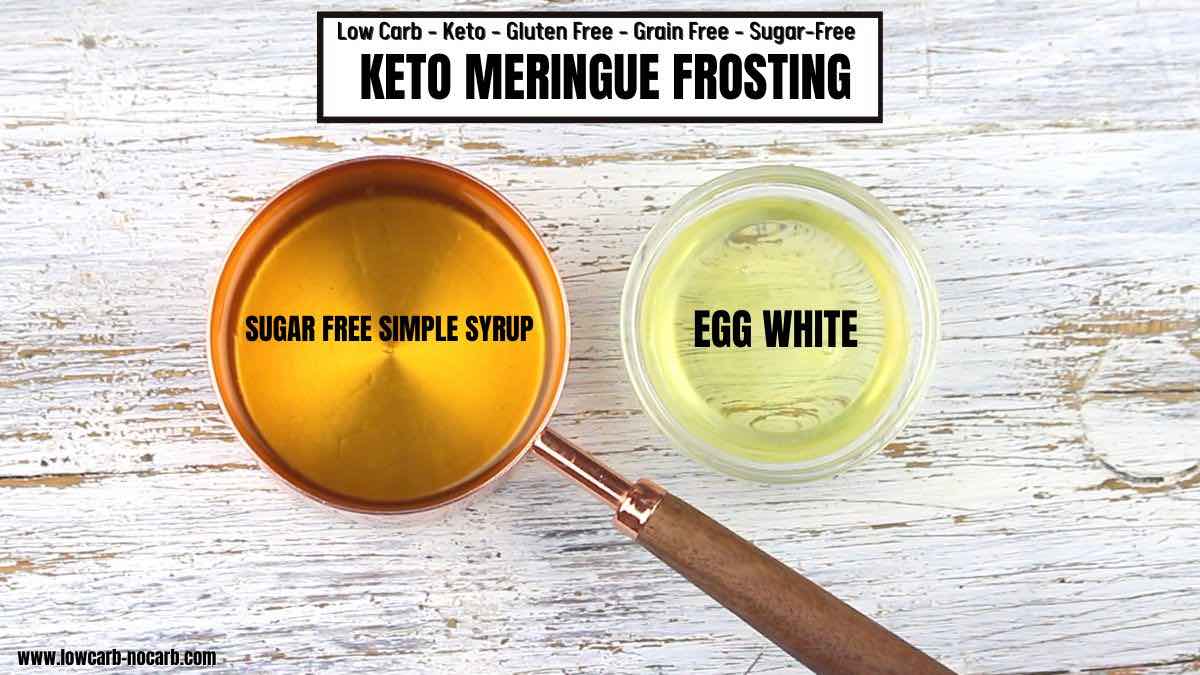 Sugar Free Meringue Frosting ingredients needed.