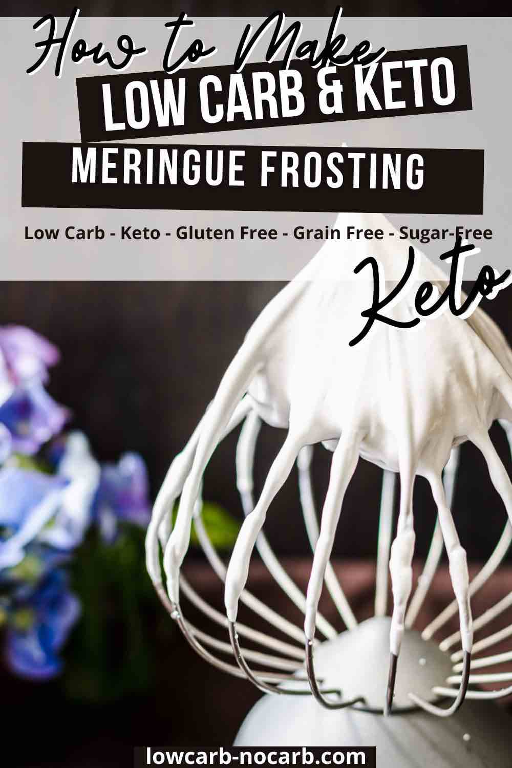 Keto Frosting on a whisk.