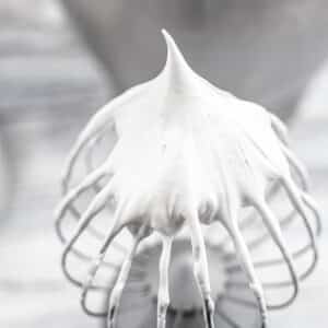 Sugar Free Meringue with a stiff peak.